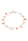 70%   DISCOUNT  18ct Rose Gold Vermeil on Sterling Silver  Flickering Flame  Red stone Fire  Bracelet